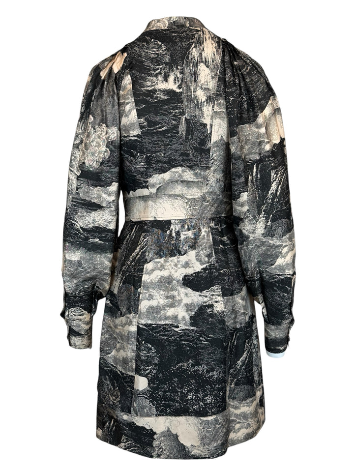Burberry Size 2 Pascala Dreamscape Print Silk Shirt Dress
