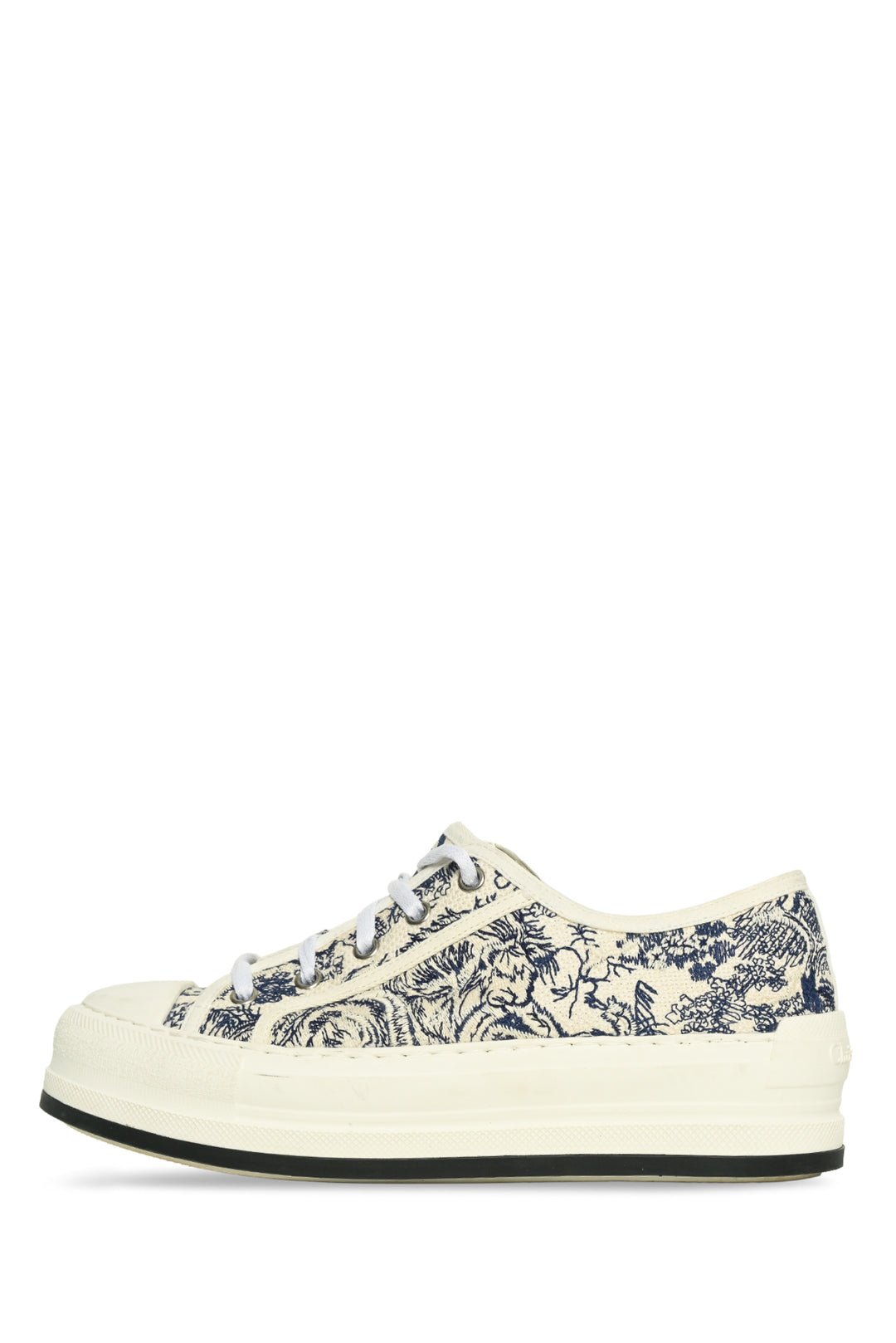 Christian Dior Size 38 Toile de Jouy Embroidered Canvas Walk'n'Dior PlatfSneaker