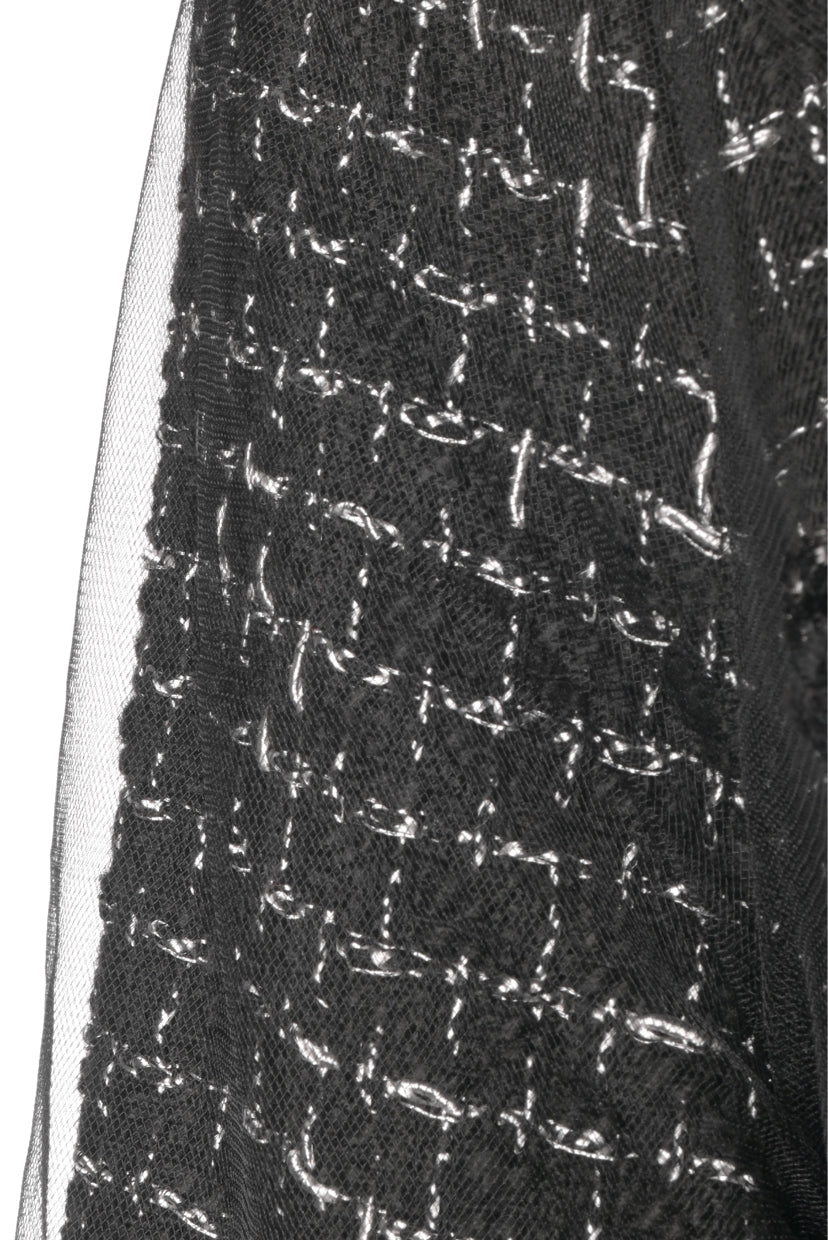 Edward Achour Paris Size 44 Mesh & Knit Shirt Jacket