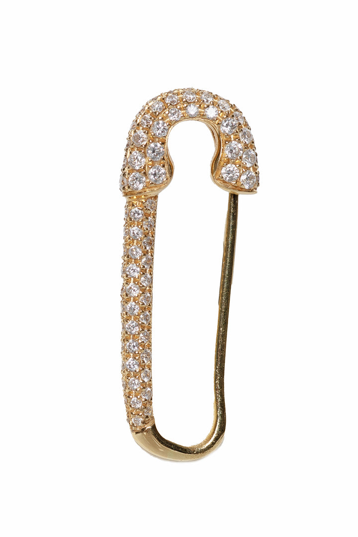 Anita Ko 18K Gold Diamond Left Safety Pin Earring