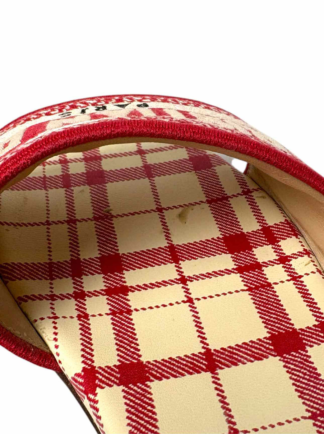 Christian Dior Size 37.5 D-Way Check Mules & Clogs