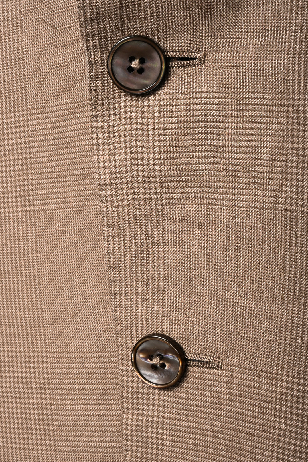 Zegna Size 42 Men's Check Print Wool, Linen & Silk 2 Button Crossover Blazer