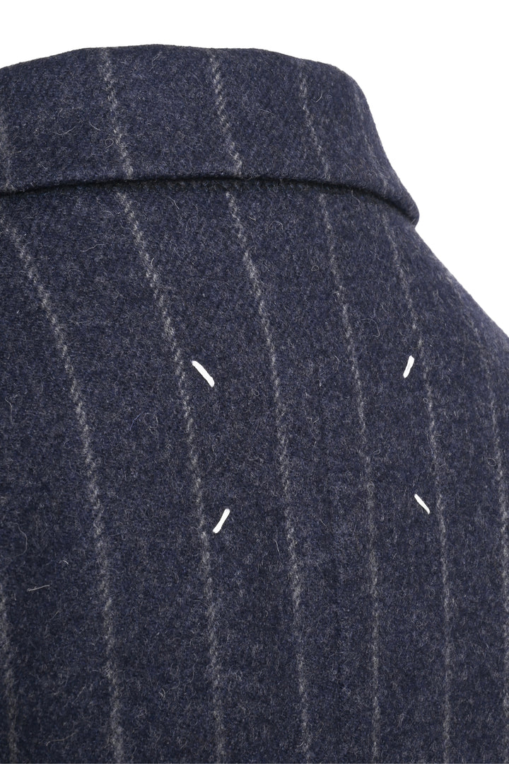 Maison Martin Margiela Size 36 Spliced Pinstripe Double Breasted Blazer