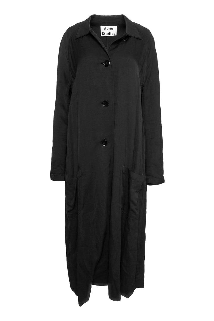 Acne Studios Size 38 Joyce Linen Mix Elbow Patch Detail Coat