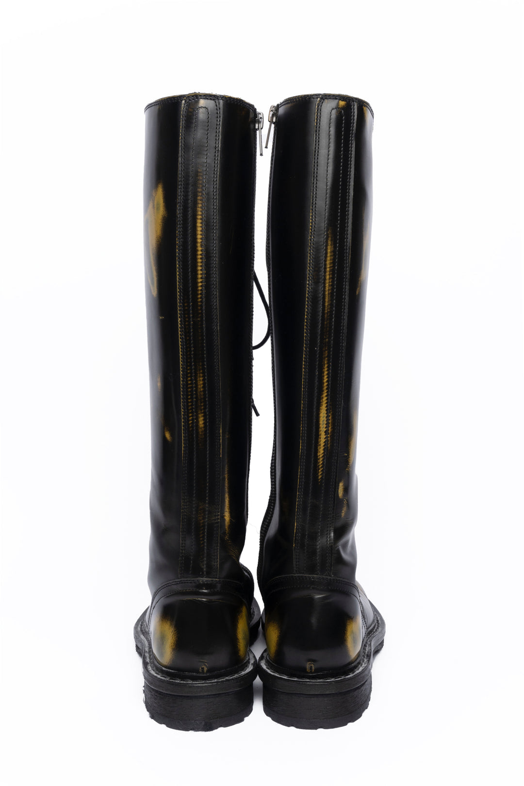 Ann Demeulemeester Size 38 Leather Printed Boots