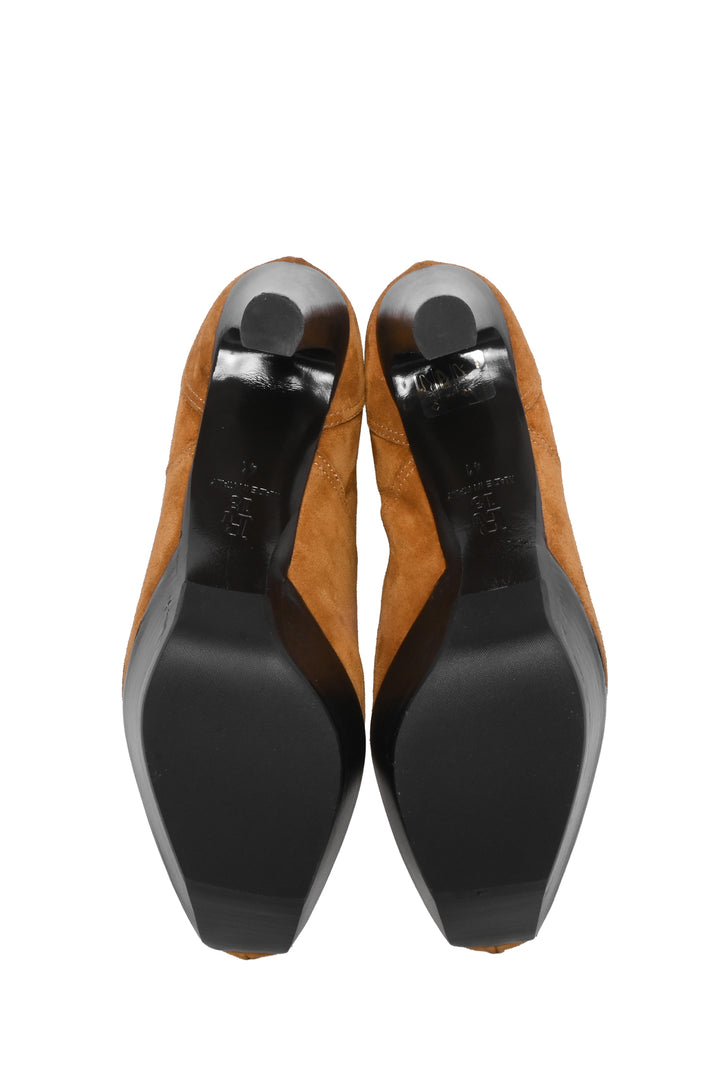 R13 Size 41 Pointy Toe Platform Heeled  Ankle Boots