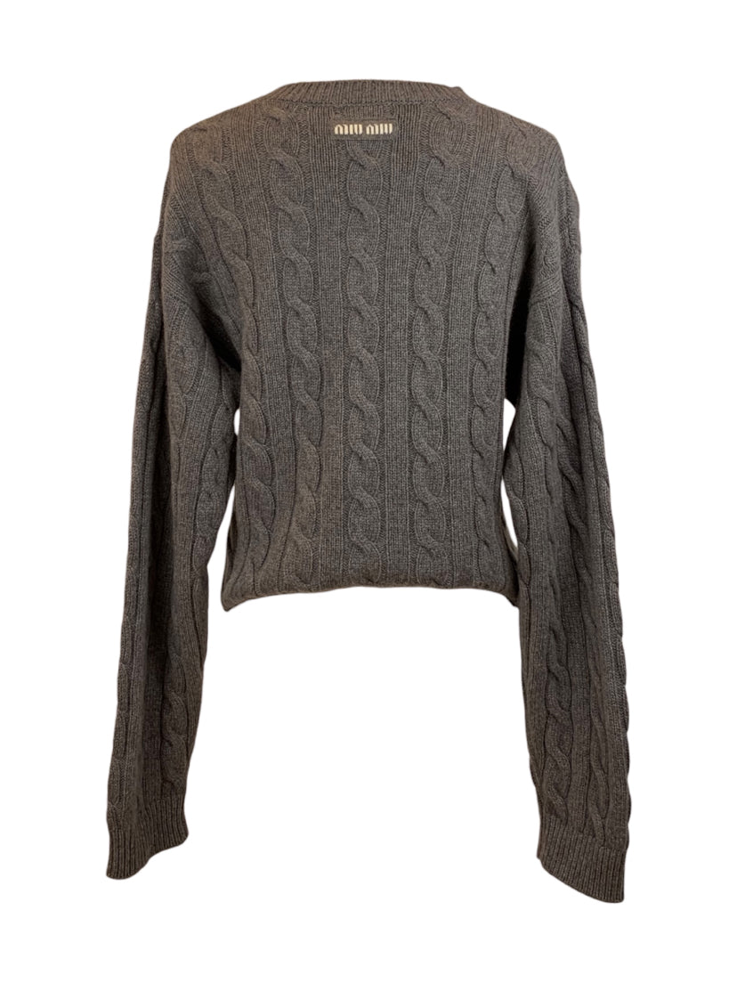 Miu Miu Size 40 V-Neck Cashmere Sweater