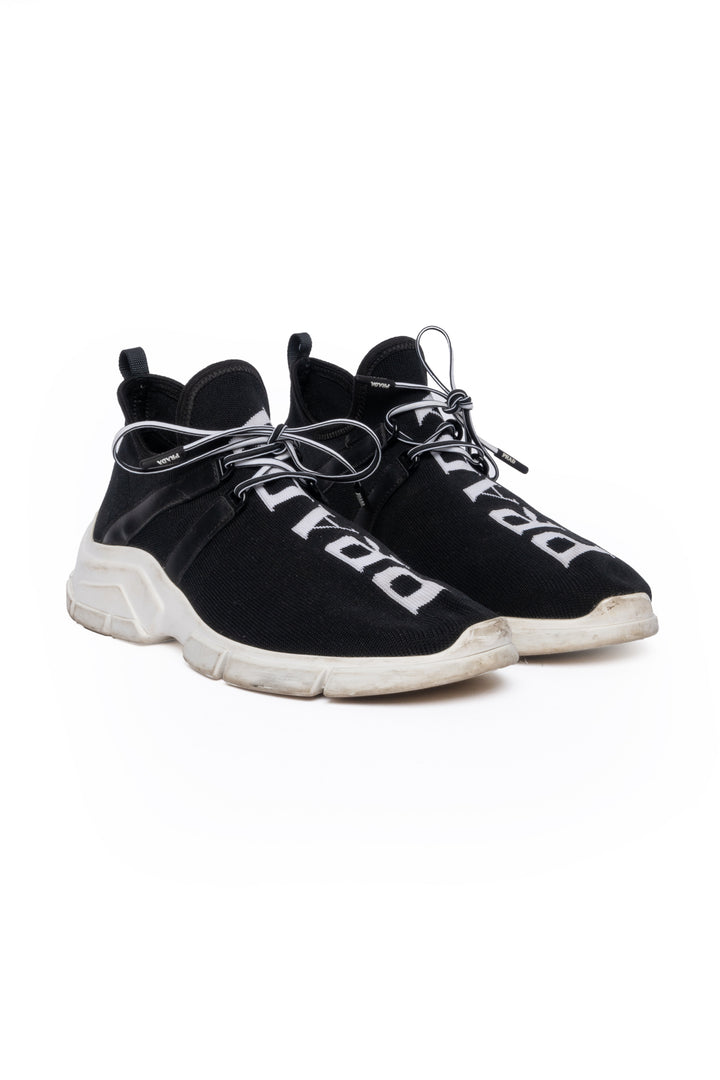 Prada Size 39.5 Logo Knit Sock Sneaker