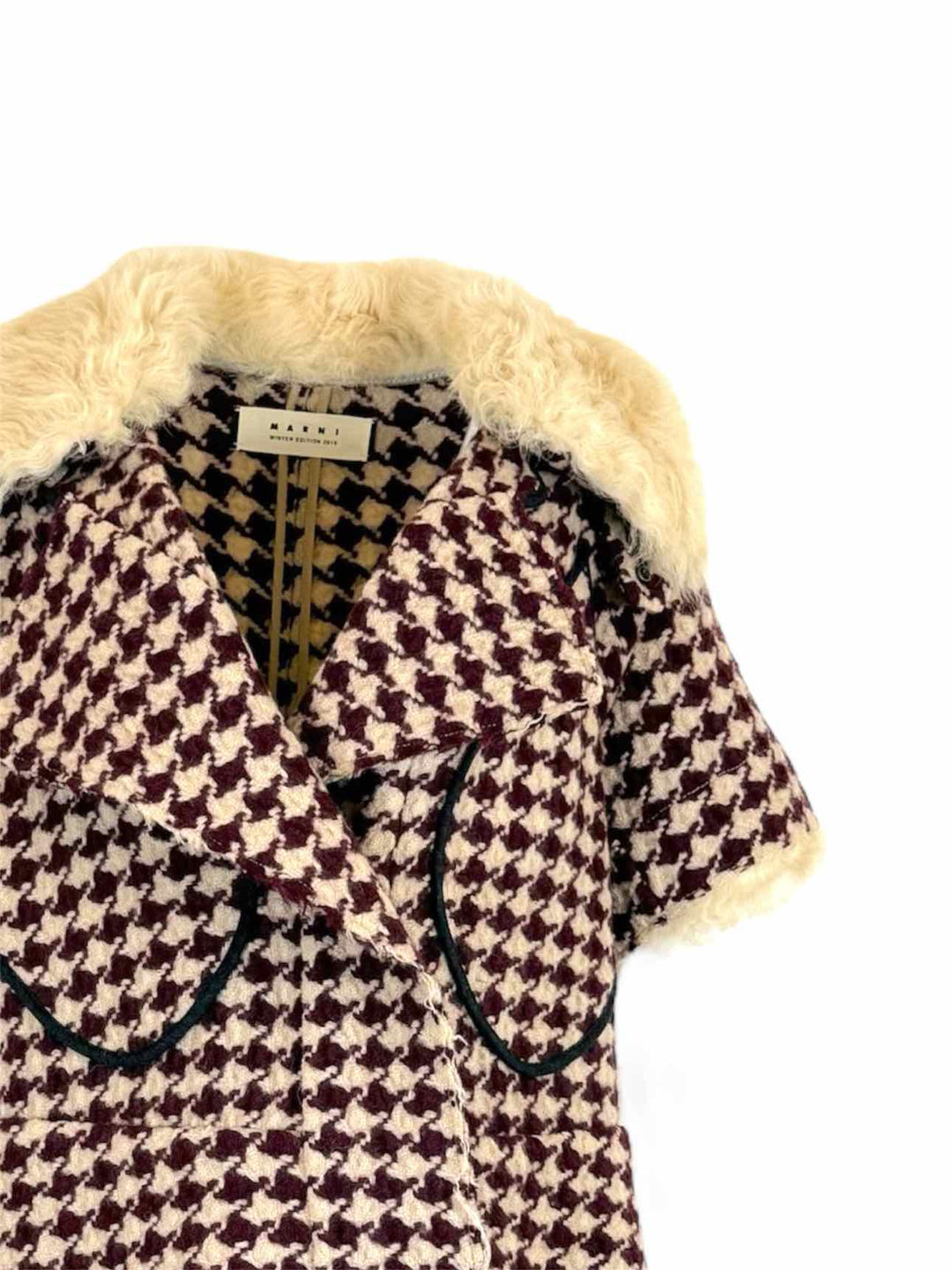 Marni Size 40 Lamb Shearling Trimmed Coat