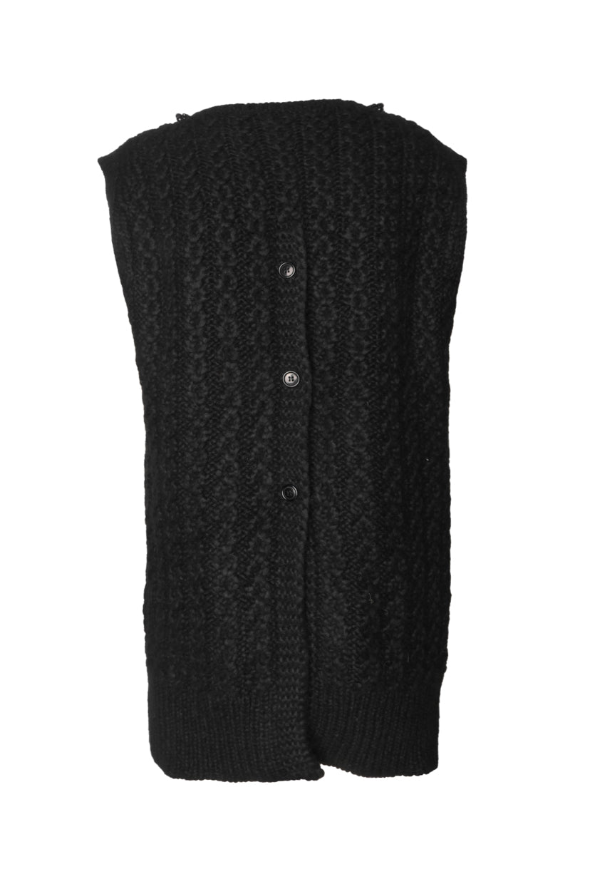 Simone Rocha Size M Faux Pearl Cable Knit Vest
