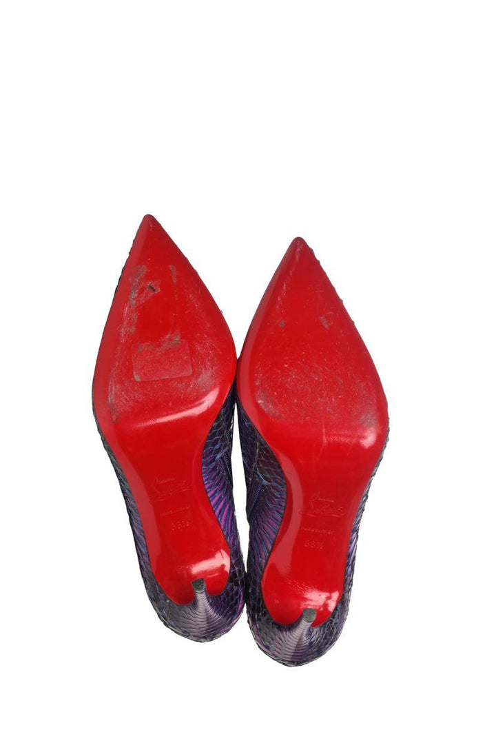 Christian Louboutin Size 38.5 So Kate Watersnake Ankle Boots