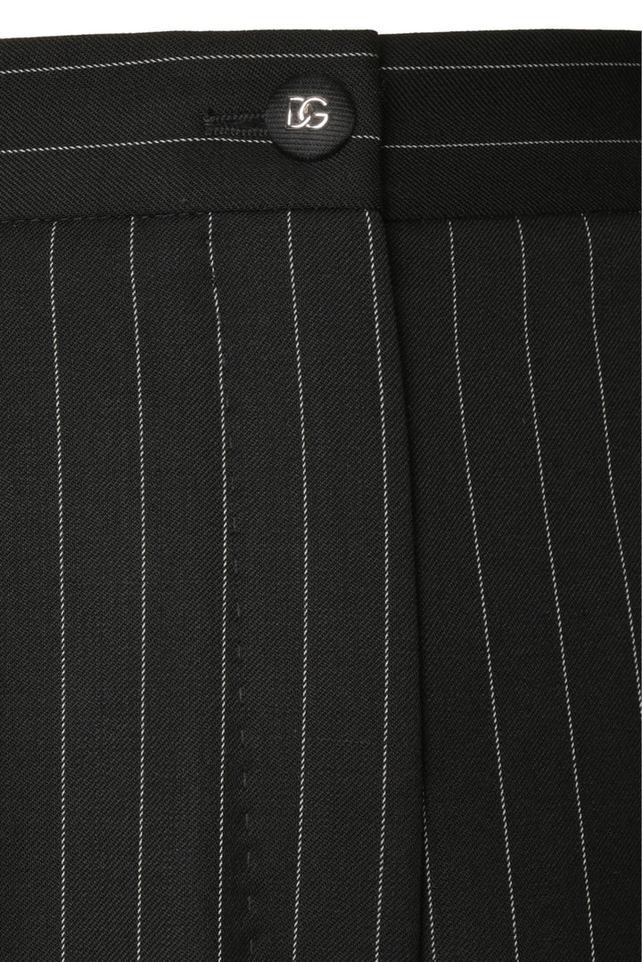 Dolce & Gabbana Size 42 Tapered Pinstripe Wool Pants
