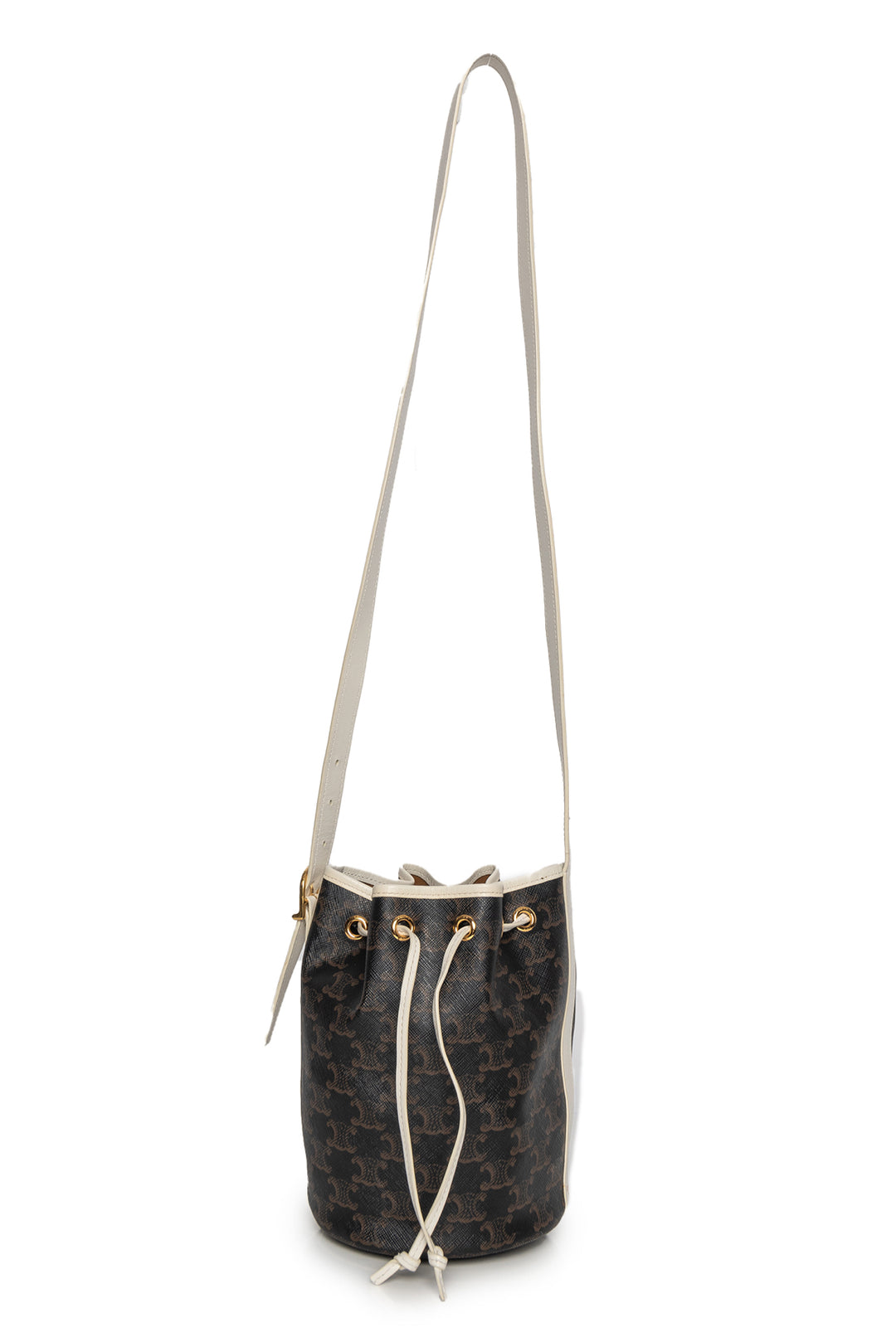 Celine Small Triomphe Canvas Drawstring Bucket Bag