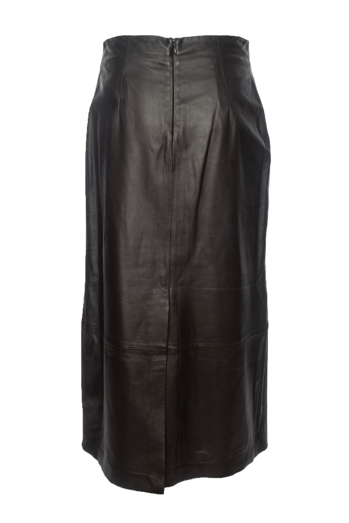 Vince Size 6 Leather Midi Skirt