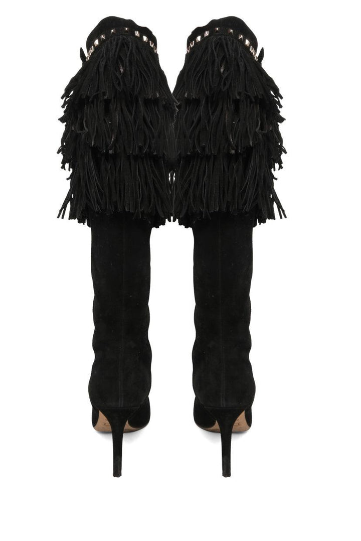 Christian Dior Size 36 Suede Fringe Knee High Boots