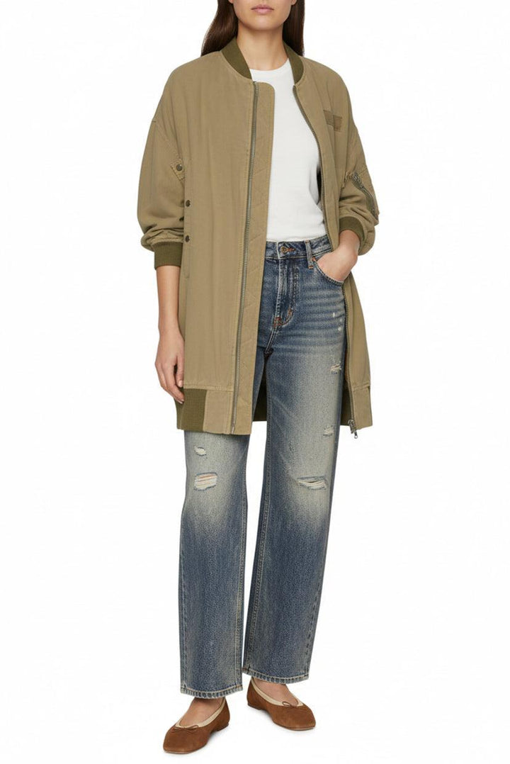 R13 Size M Hemp Long Flight Jacket