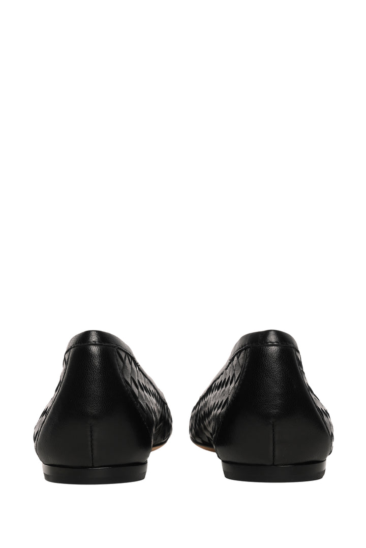 Bottega Veneta Size 36.5 Intrecciato Leather Ballet Flats
