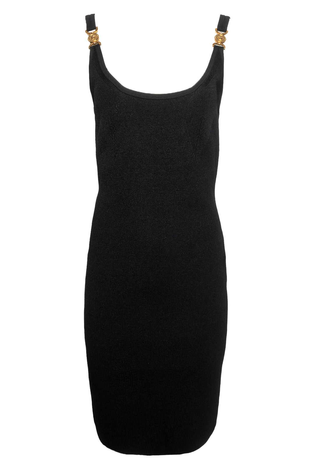 Versace Size 44 V Allover Jacquard Knit Fitted Mini Dress