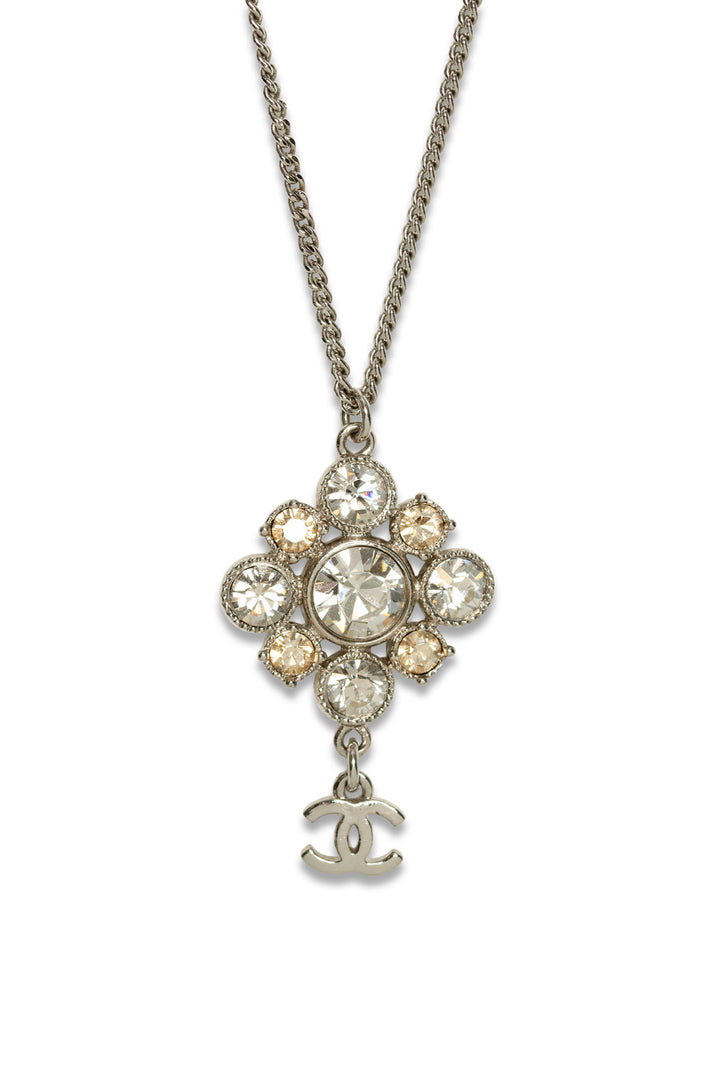 Chanel Size OS 2012 Crystal CC Drop Pendant Necklace