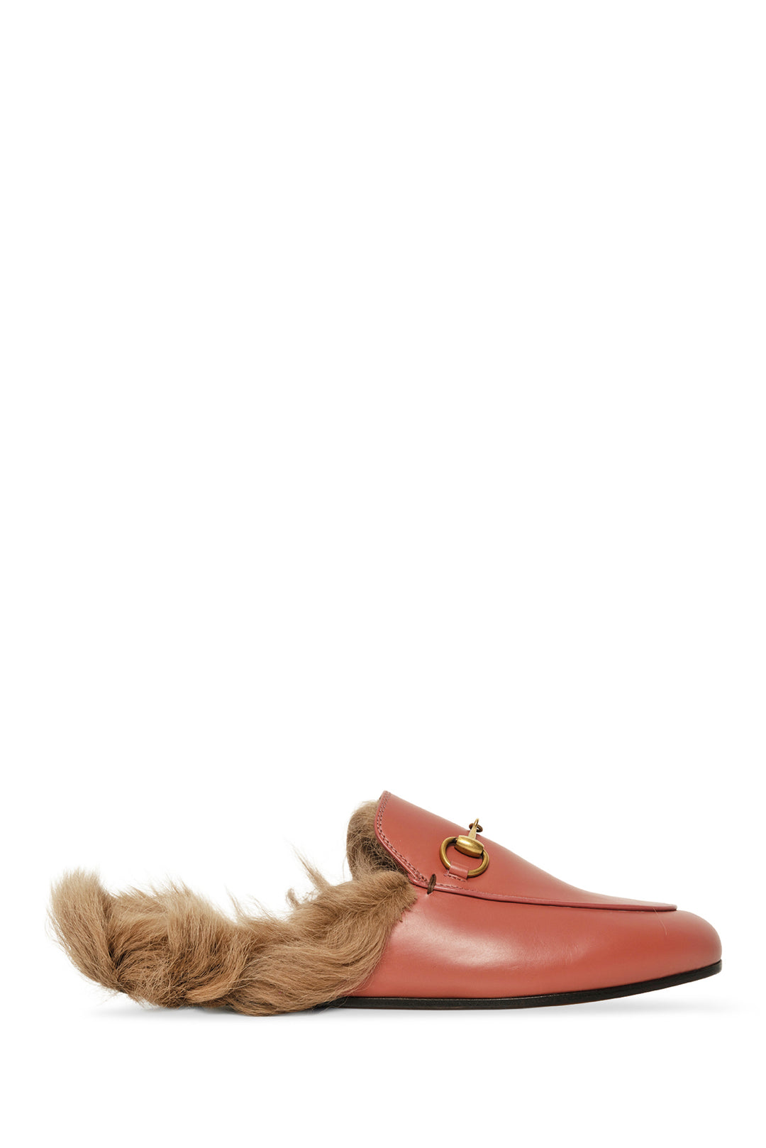 Gucci Size 35 Princetown Genuine Shearling Loafer Mules