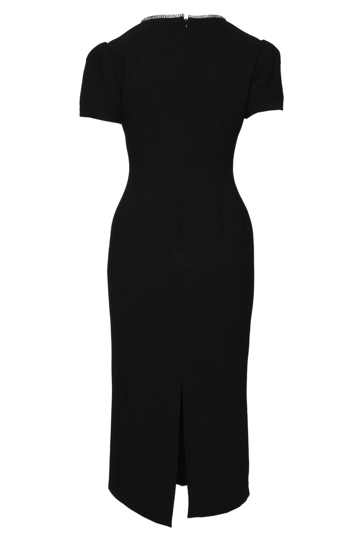 Self Portrait Size 6 Crepe Diamante Midi Dress