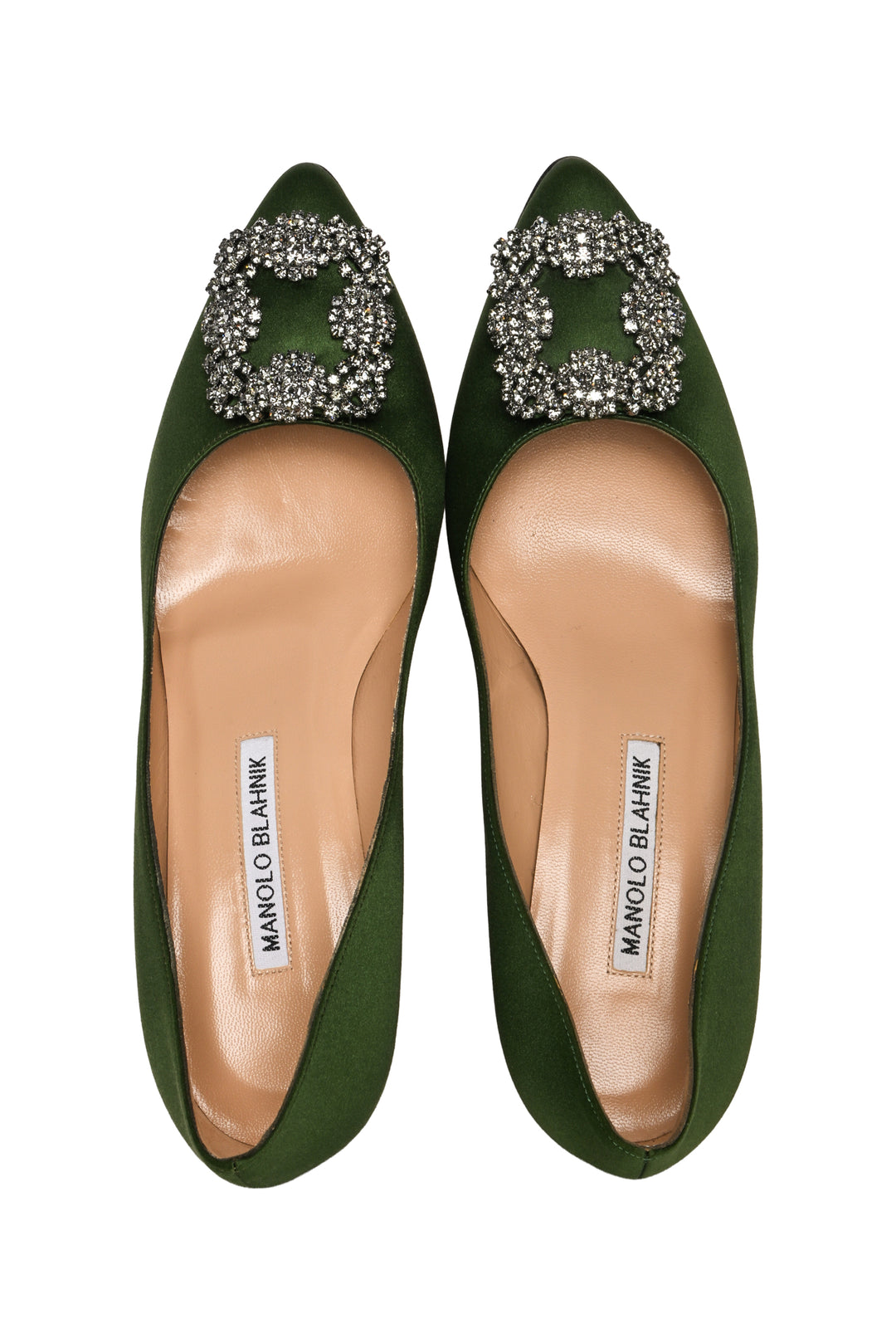 Manolo Blahnik Size 37 Hangisi Satin Pumps