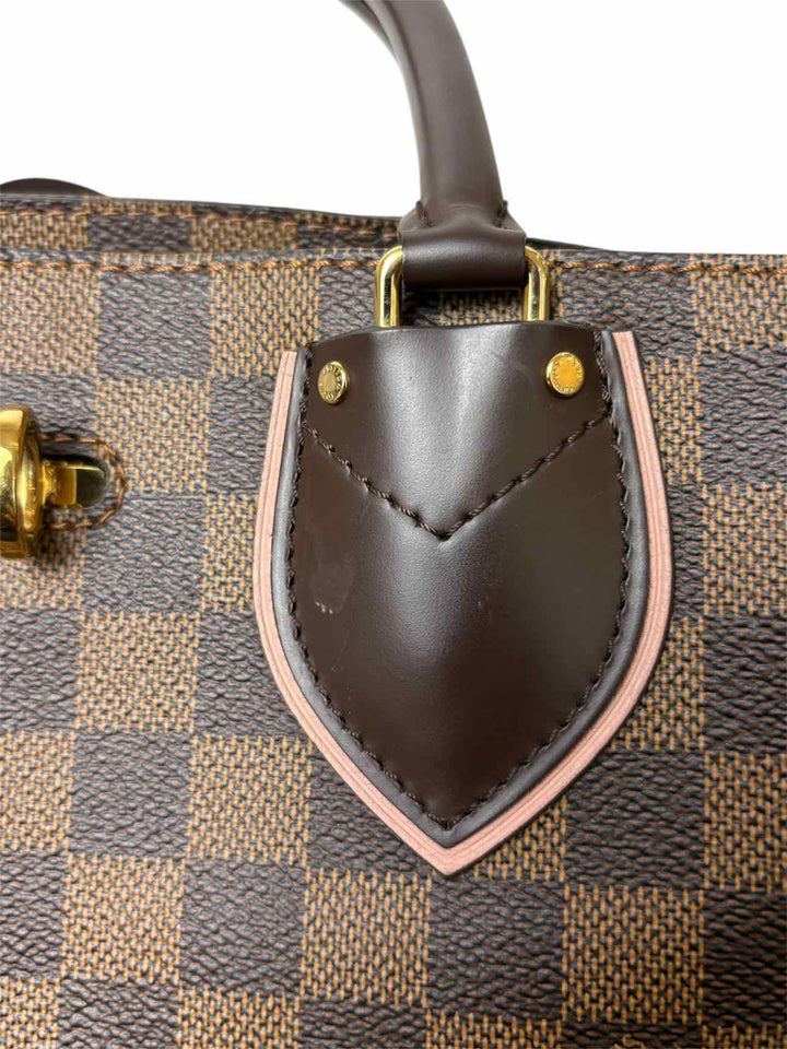 Louis Vuitton Cuir Taurillon Damier Ebene Normandy Magnolia Purse