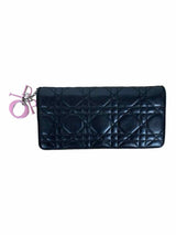 Christian Dior Lady Dior Black Cannage Flap Wallet