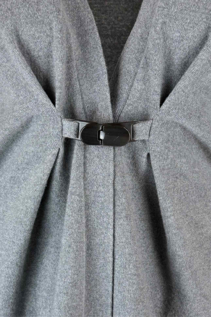Brunello Cucinelli Size L Cinched Clasp Cashmere Cardigan
