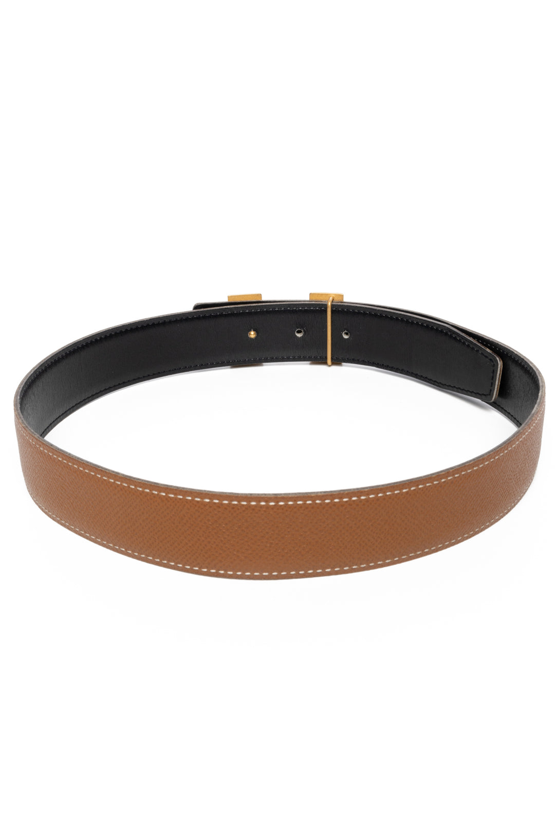 Hermes Size 68 Reversible Logo Buckle Belt