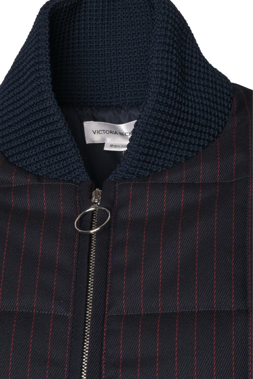 Victoria Beckham Size L Wool Cropped Puffer Jacket