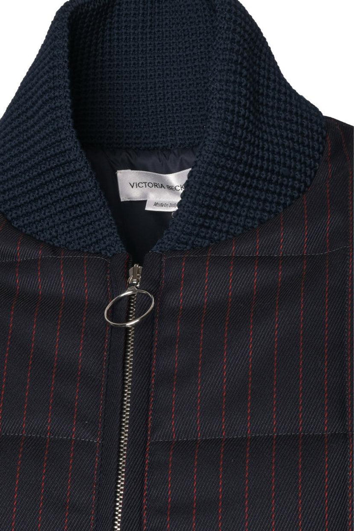 Victoria Beckham Size L Wool Cropped Puffer Jacket