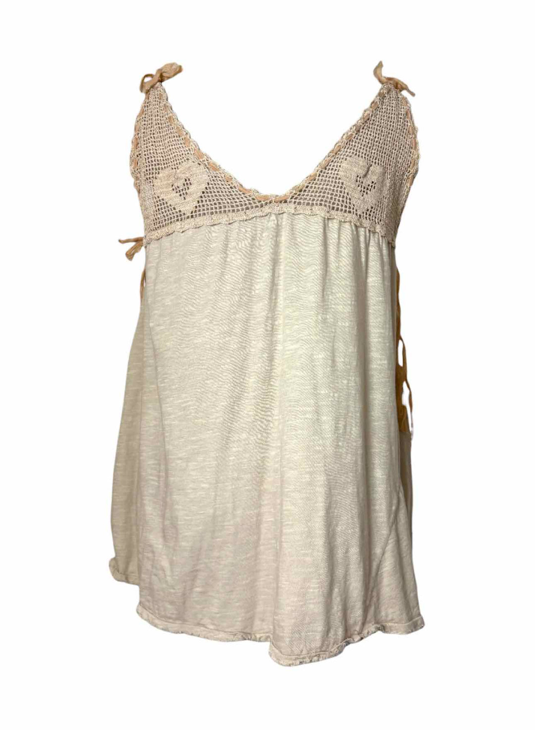 Magnolia Pearl Size OS Crochet Heart Trim Cotton Tank Top