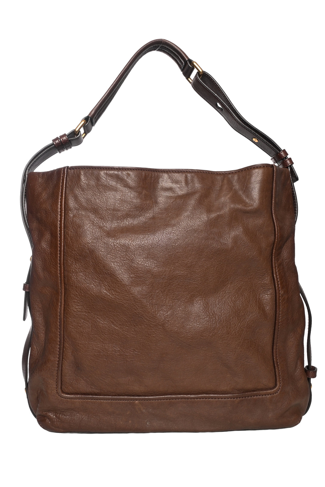 Marc Jacobs Chocolate Brown Leather Revolution Hobo Shoulder Bag