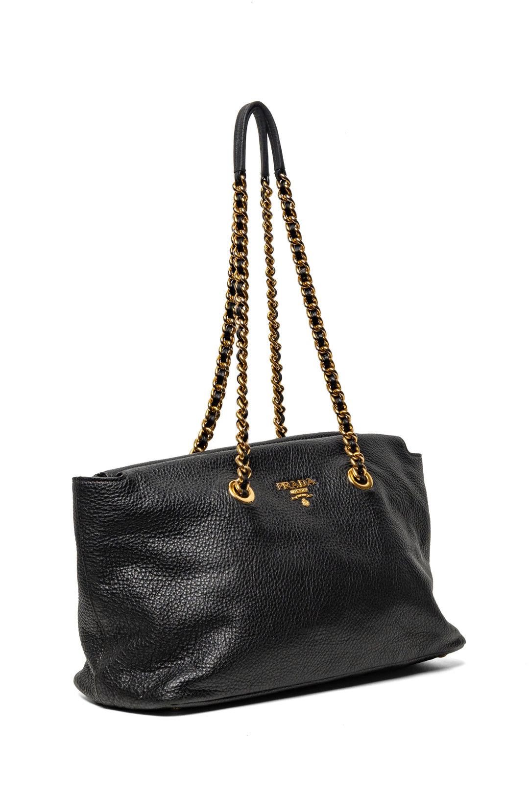 Prada Grained Leather Chain Strap Shoulder Bag
