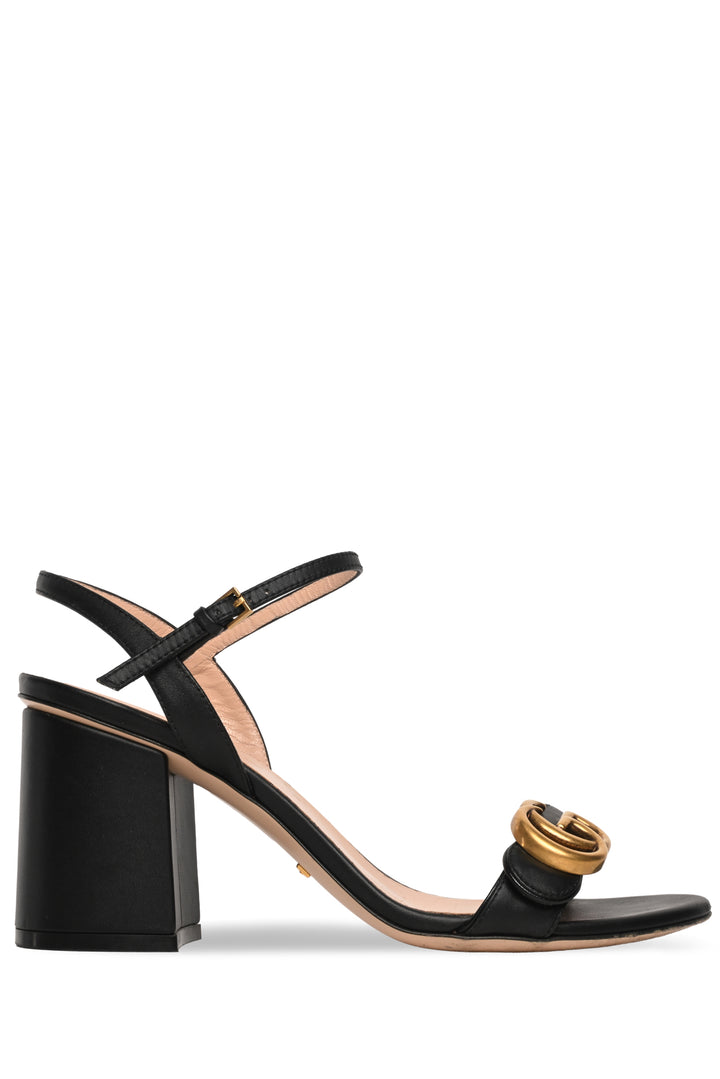 Gucci Size 37 GG Marmont Ankle Wrap Sandals