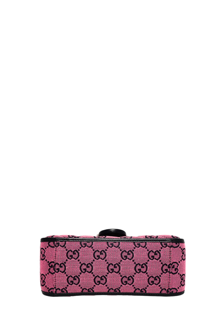 Gucci GG  Marmont Mini Top Handle Bag in Diagonal Matelasse GG Canvas