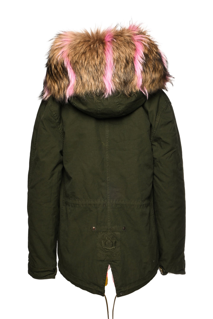 Mr & Mrs Italy Size XS Multi-Colour Mink Fur Lined Jacket