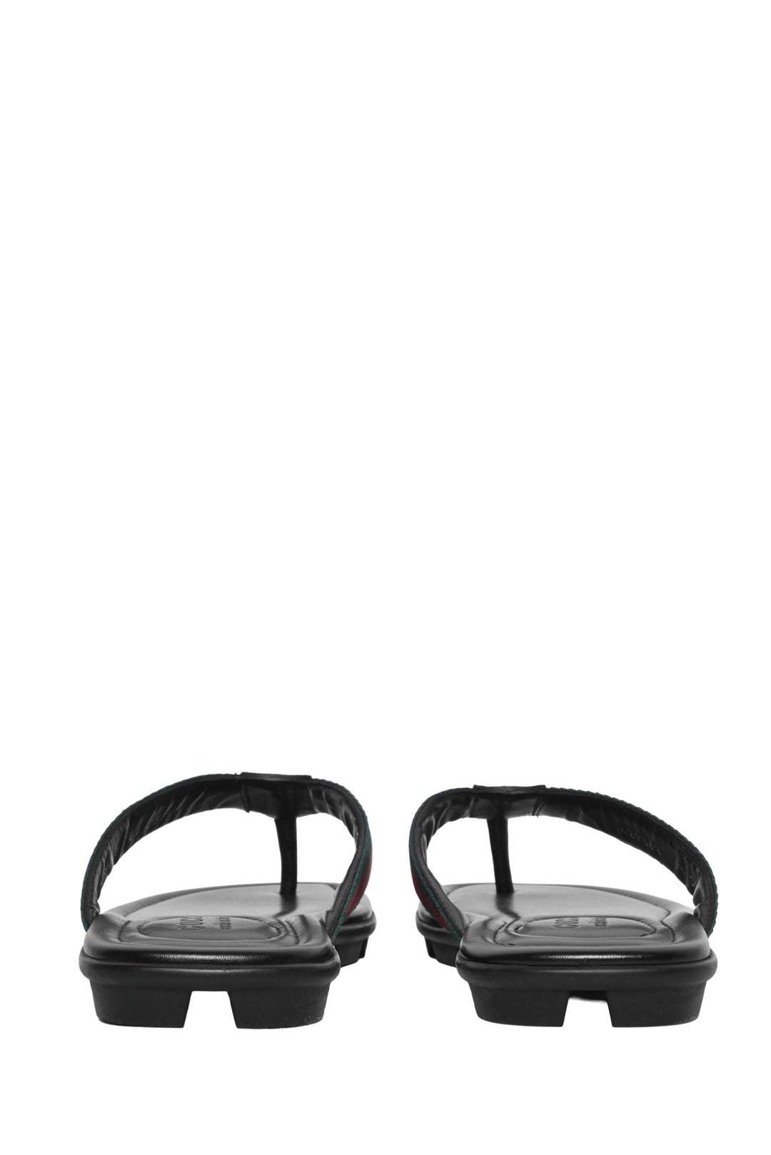 Gucci Size 8.5 Web Cleat Sole Thong Sandals