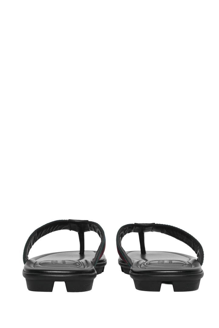 Gucci Size 8.5 Web Cleat Sole Thong Sandals