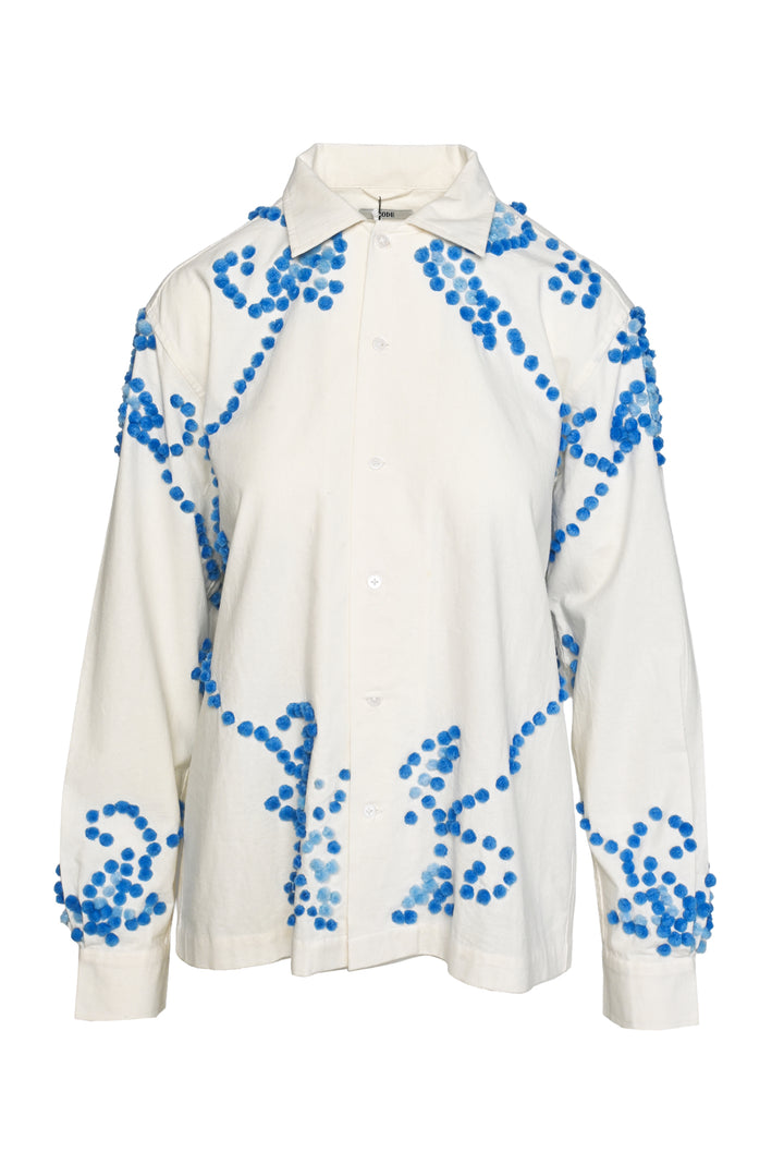 Bode Size S/M Chenille Fleur LS Shirt