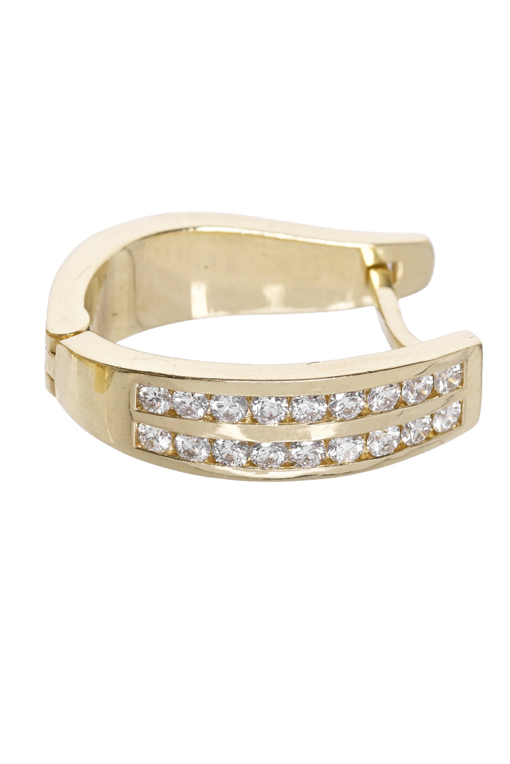 14K Diamond Hoop Earrings