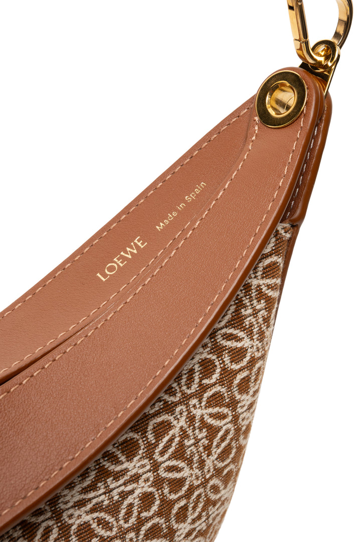 Loewe Anagram Jacquard & Calfskin Leather Small Luna Shoulder Bag