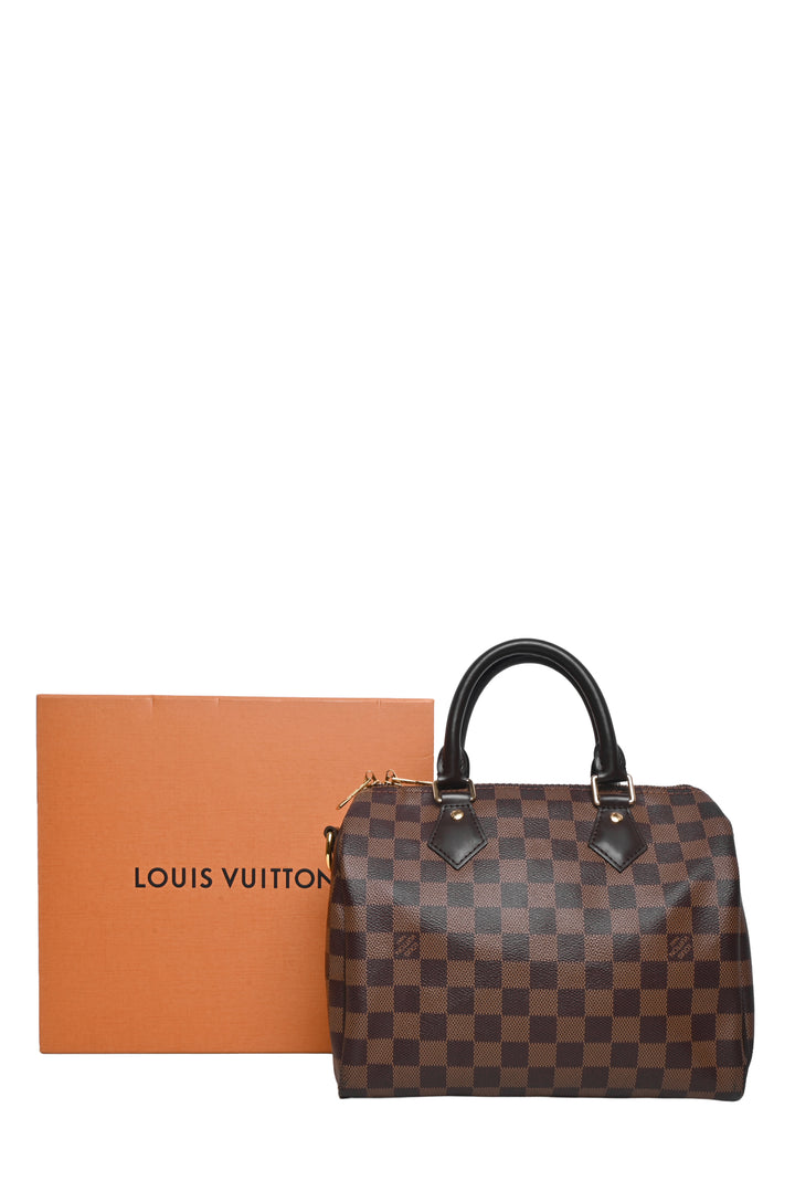 Louis Vuitton Damier Ebene Speedy Bandouliere 25