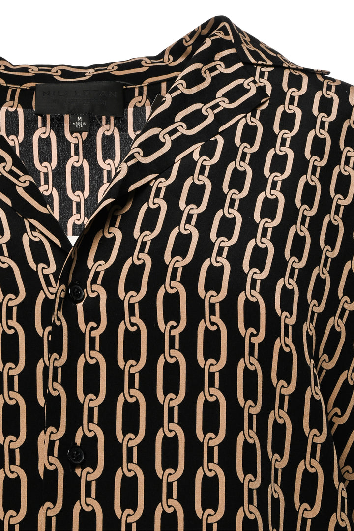 Nili Lotan Size M Chain Print Blouse
