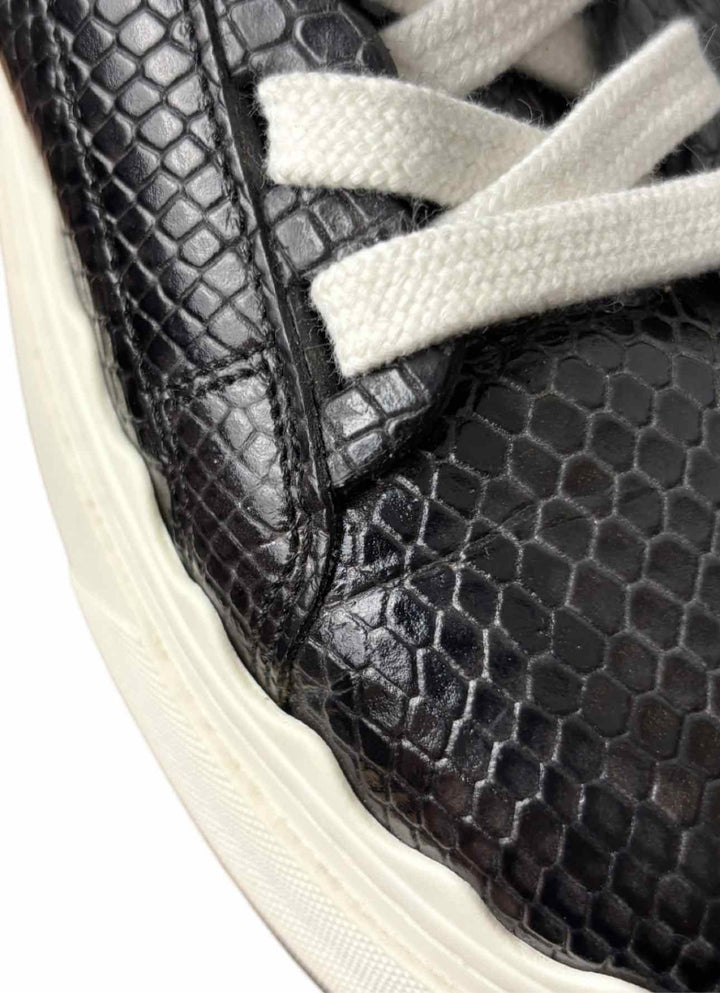 Chloe Size 37 Lauren Low-top Python-embossed Leathe Sneaker