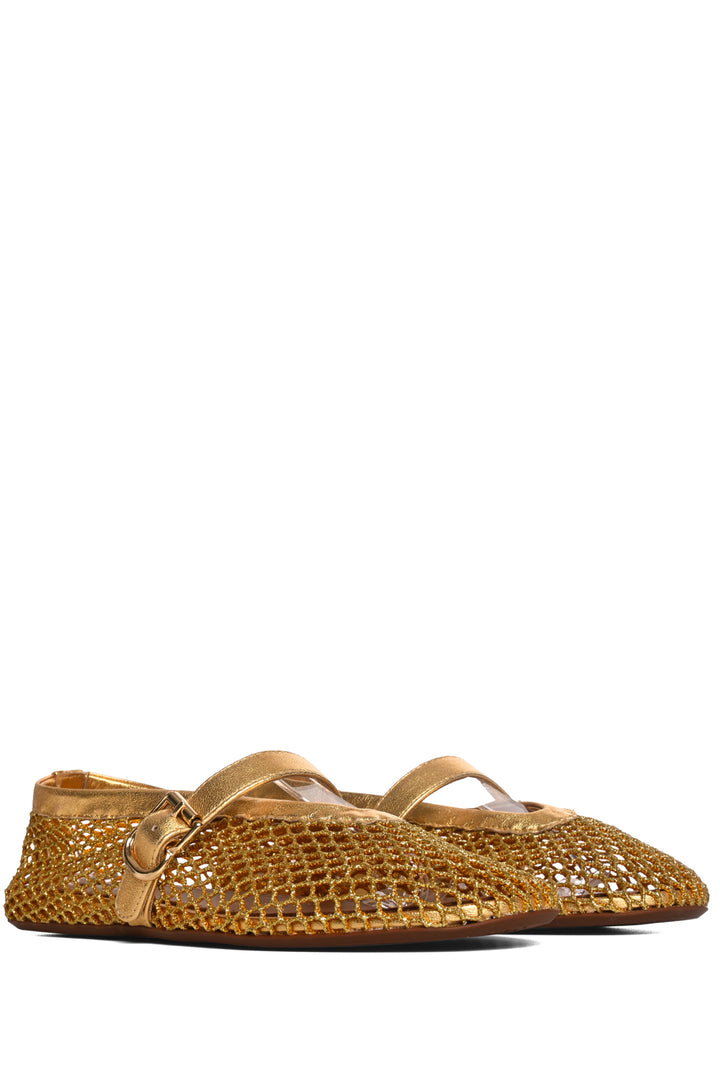 Alaia Size 36 Fishnet Ballet Flats
