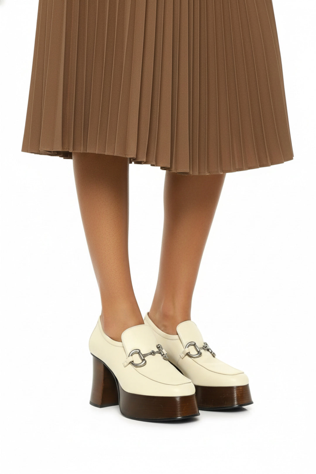 Gucci Size 38 Horsebit Platform Loafers