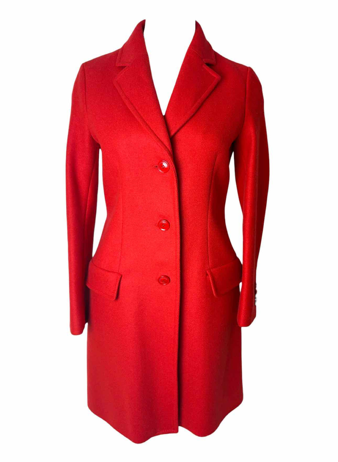 Moschino Cheap and Chic  Size S Red Wool Blend Coat