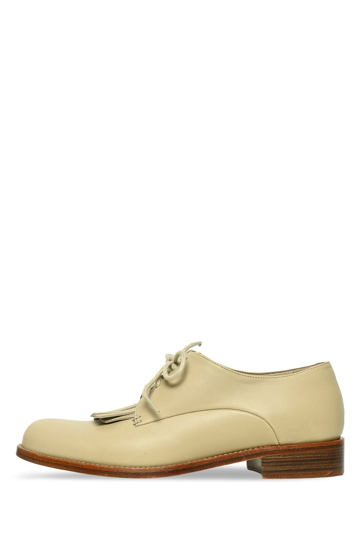 Loro Piana Size 37 Leather Lace-Up Oxfords